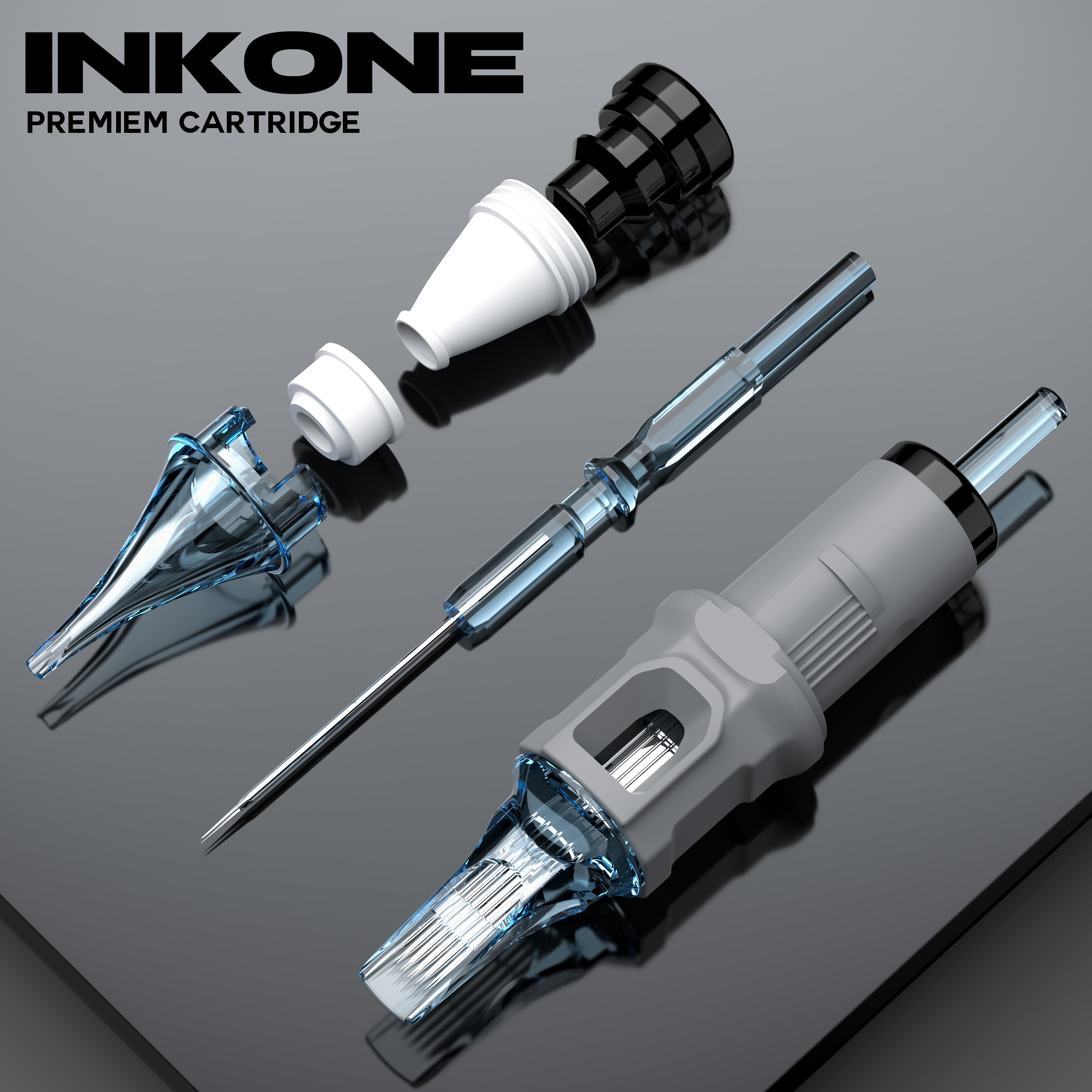 INKONE GTS TATTOO CARTRIDGE GRAY COLOR(图2)